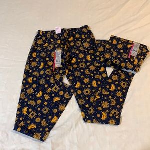 3 pairs new with tags ankle leggings stars and moons size small 3-5